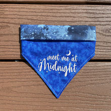 Load image into Gallery viewer, Reversible Vinyl Pet Bandana “Meet me at Midnight”