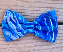 Load image into Gallery viewer, “Dark Blue Marble” Bow Tie