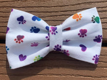 Load image into Gallery viewer, “Rainbow Paw prints ” Bow tie