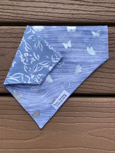 Load image into Gallery viewer, Reversible Pet Bandana “Metallic Butterflies”