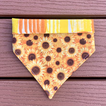 Load image into Gallery viewer, Reversible Pet Bandana “Sunflower Paradise”