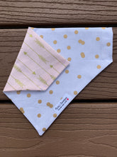 Load image into Gallery viewer, Reversible Pet Bandana “Dressed in Gold”