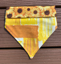 Load image into Gallery viewer, Reversible Pet Bandana “Sunflower Paradise”