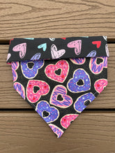 Load image into Gallery viewer, Reversible Pet Bandana “Heart Donuts”