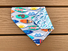 Load image into Gallery viewer, Reversible Pet Bandana “Surfs pup!”