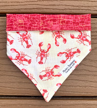 Load image into Gallery viewer, Reversible Pet Bandana “Lobster Tail”