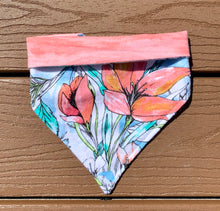 Load image into Gallery viewer, Reversible Pet Bandana “Coral Petals”