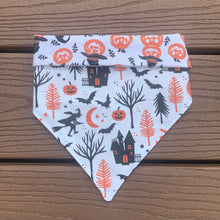 Load image into Gallery viewer, Reversible Pet Bandana “Spooky Halloween”