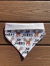 Load image into Gallery viewer, Reversible Pet Bandana “Too Cute for the Naughty List”
