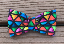 Load image into Gallery viewer, “Rainbow Shapes” Bow tie