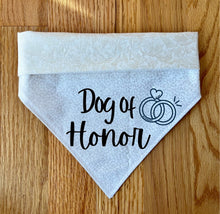Load image into Gallery viewer, Reversible Pet Bandana “Wedding Vinyl Bandana”