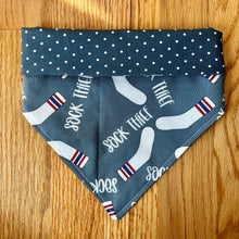 Load image into Gallery viewer, Reversible Pet Bandana “Sock Thief”