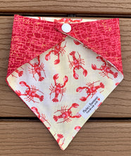 Load image into Gallery viewer, Reversible Pet Bandana “Lobster Tail”