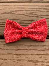 Load image into Gallery viewer, “Red crackle” Bow Tie
