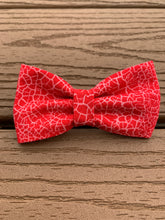 Load image into Gallery viewer, “Red crackle” Bow Tie