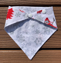 Load image into Gallery viewer, Reversible Pet Bandana “Skiing through the Snow”