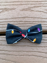 Load image into Gallery viewer, “Black Christmas Lights” Bow tie