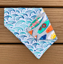 Load image into Gallery viewer, Reversible Pet Bandana “Surfs pup!”