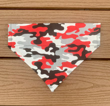 Load image into Gallery viewer, Reversible Pet Bandana “Red Camo”