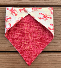 Load image into Gallery viewer, Reversible Pet Bandana “Lobster Tail”