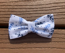 Load image into Gallery viewer, “Blue and Black leaves” Bow tie