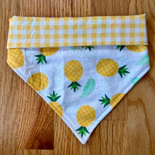 Load image into Gallery viewer, Reversible Pet Bandana “Pineapple”