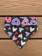 Load image into Gallery viewer, Reversible Pet Bandana “Heart Donuts”