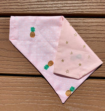 Load image into Gallery viewer, Reversible Pet Bandana “Pineapple Dreams”