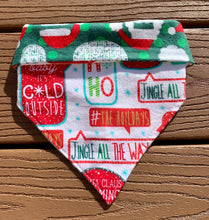 Load image into Gallery viewer, Reversible Pet Bandana “Christmas Beards”