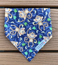 Load image into Gallery viewer, Reversible Pet Bandana “Monkey see Monkey do”