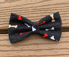 Load image into Gallery viewer, “Black Bones” Bow tie