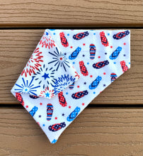 Load image into Gallery viewer, Reversible Pet Bandana “Red, White, and Cute”