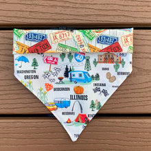 Load image into Gallery viewer, Reversible Pet Bandana “Road Tripping”