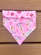 Load image into Gallery viewer, Reversible Pet Bandana “I meow you”