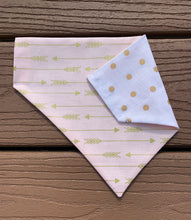 Load image into Gallery viewer, Reversible Pet Bandana “Dressed in Gold”
