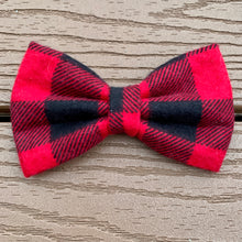 Load image into Gallery viewer, “Red Buffalo Plaid” Bow tie
