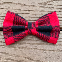 Load image into Gallery viewer, “Red Buffalo Plaid” Bow tie