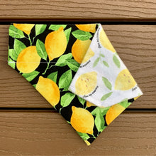 Load image into Gallery viewer, Reversible Pet Bandana “Lemon drop”