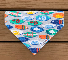 Load image into Gallery viewer, Reversible Pet Bandana “Surfs pup!”