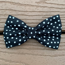 Load image into Gallery viewer, “Black polka dots” Bow tie