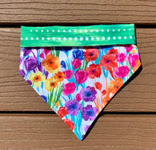 Load image into Gallery viewer, Reversible Pet Bandana “Grassy Floral Landscape”