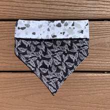 Load image into Gallery viewer, Reversible Pet Bandana “Black Butterfly”