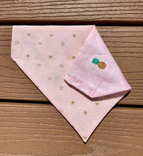 Load image into Gallery viewer, Reversible Pet Bandana “Pineapple Dreams”