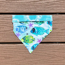 Load image into Gallery viewer, Reversible Pet Bandana “Under the Sea”
