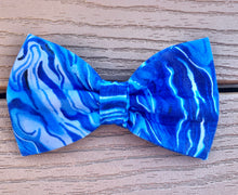 Load image into Gallery viewer, “Dark Blue Marble” Bow Tie

