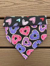 Load image into Gallery viewer, Reversible Pet Bandana “Heart Donuts”
