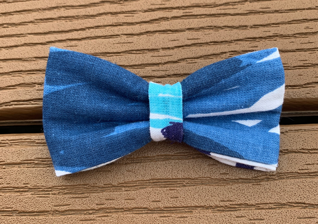 “Abstract Blue Lines” Bow tie