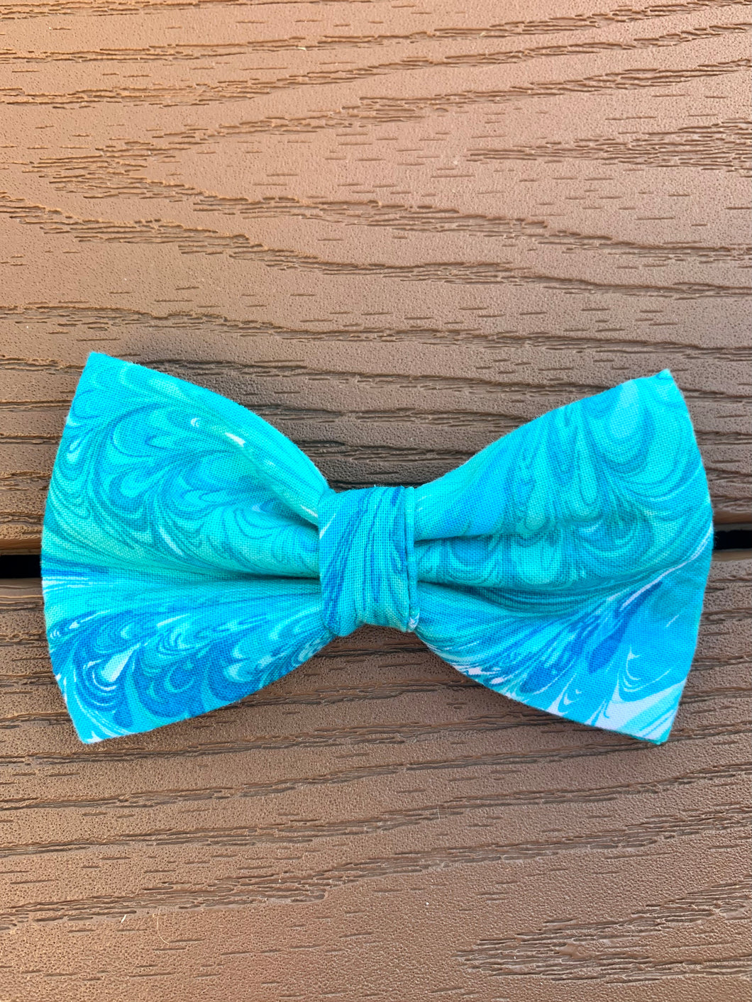 “Teal Marble” Bow Tie