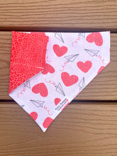 Load image into Gallery viewer, Reversible Pet Bandana “Hearts Connected”
