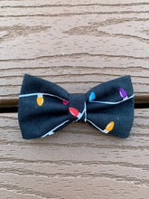 Load image into Gallery viewer, “Black Christmas Lights” Bow tie
